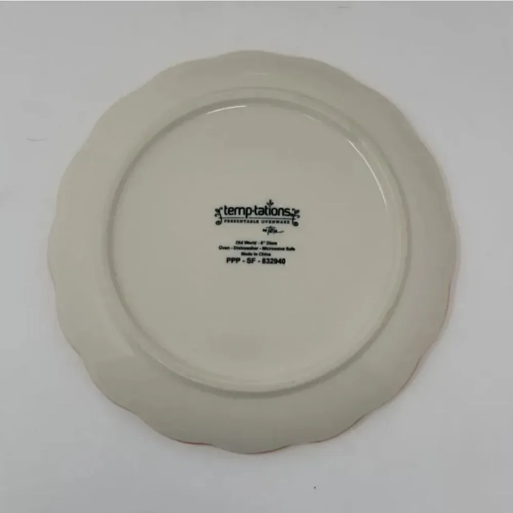 Temptations Plates Bowl Mug by Tara Old World Orange Ovenware Set Of Five!